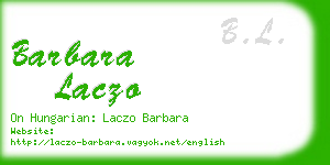 barbara laczo business card